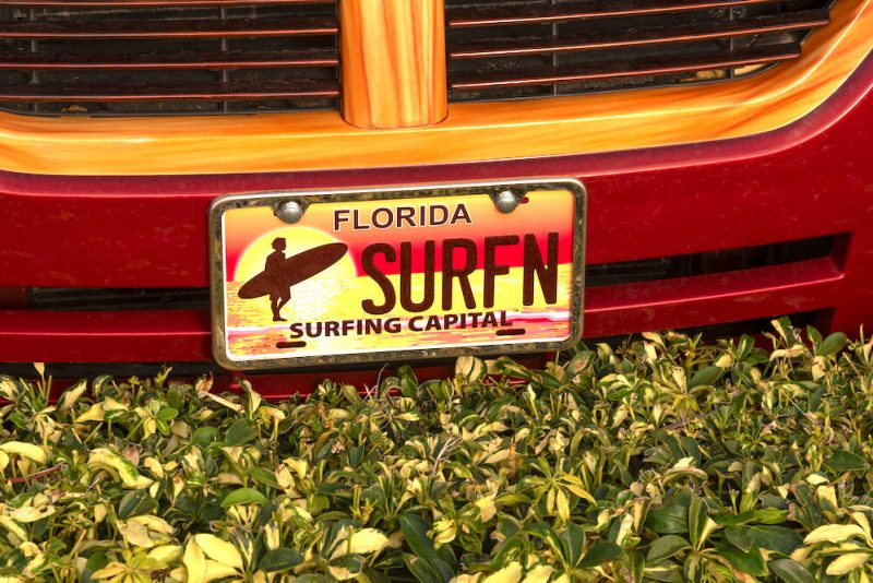 Surfing Capital License Plate