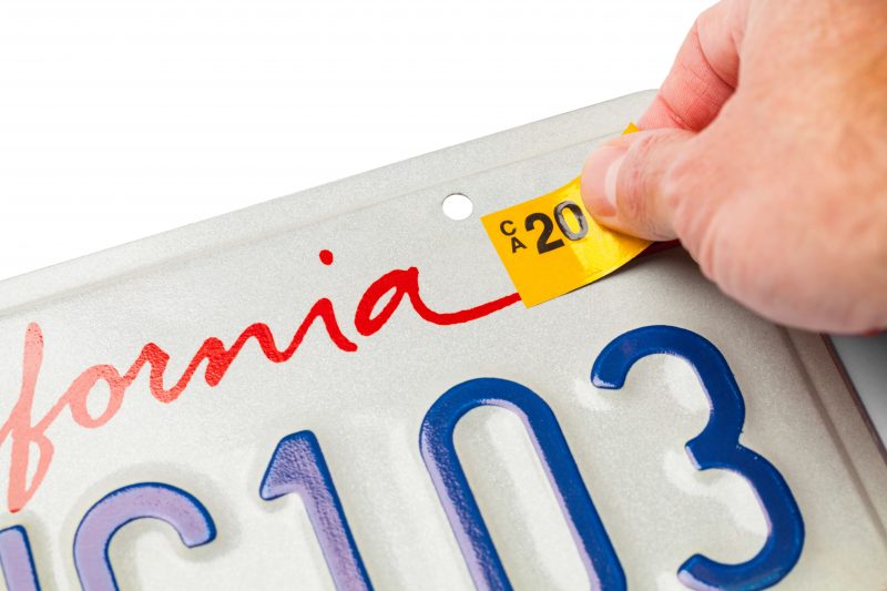 CA registration renewal sticker
