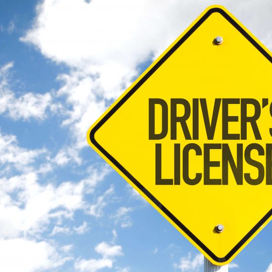 Driver's License Sign