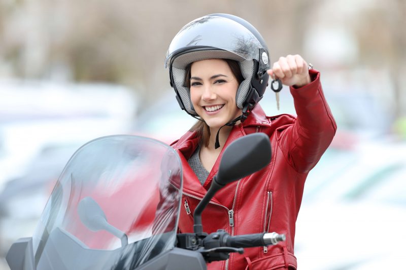 Woman gets new motorbike