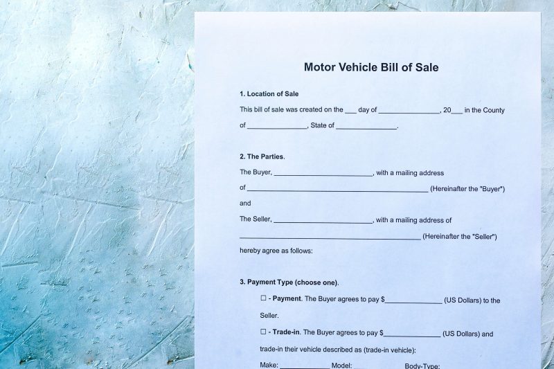 Bill of sale