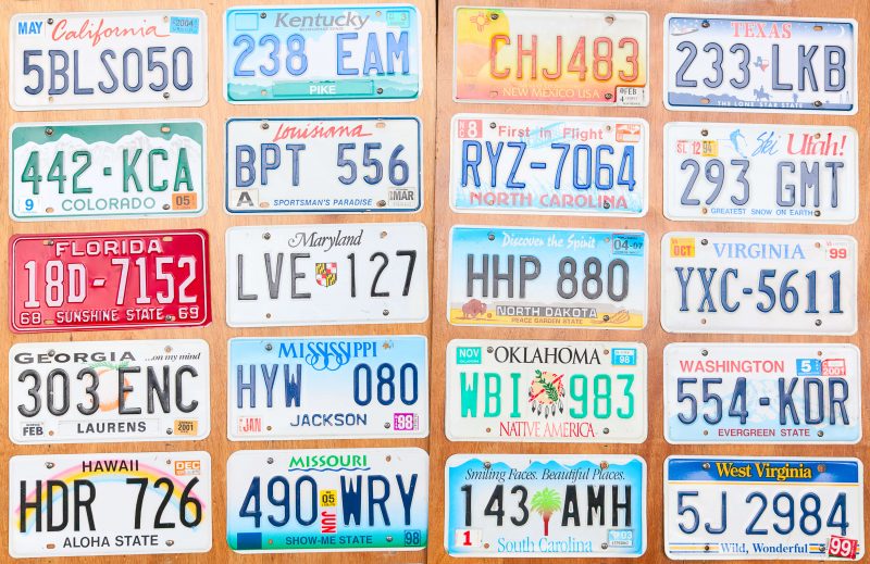 American license plates