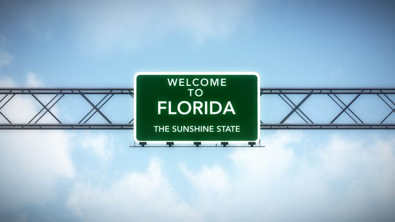 Welcome to Florida sign