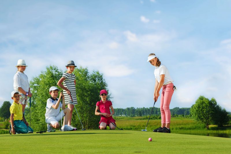 Teaching kids to golf