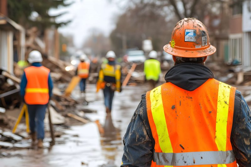 Hurricane relief workers